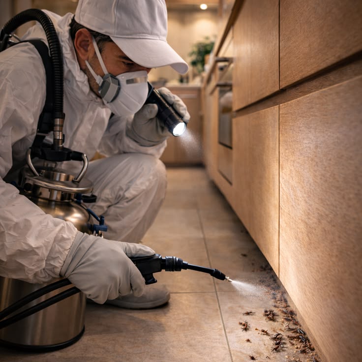 cockroach control service by Pestwale, gel baiting cockroach treatment, kitchen pest control service, cockroach infestation in kitchen, tilchatta treatment process, pest control technician, cockroach inspection service, pest control Mumbai, cockroach control Ahmedabad - 3